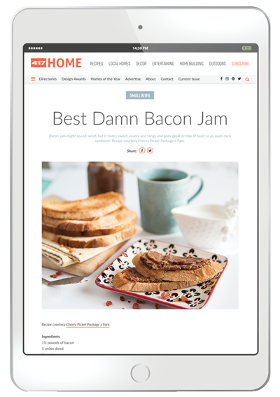 site launch blog recipes tablet